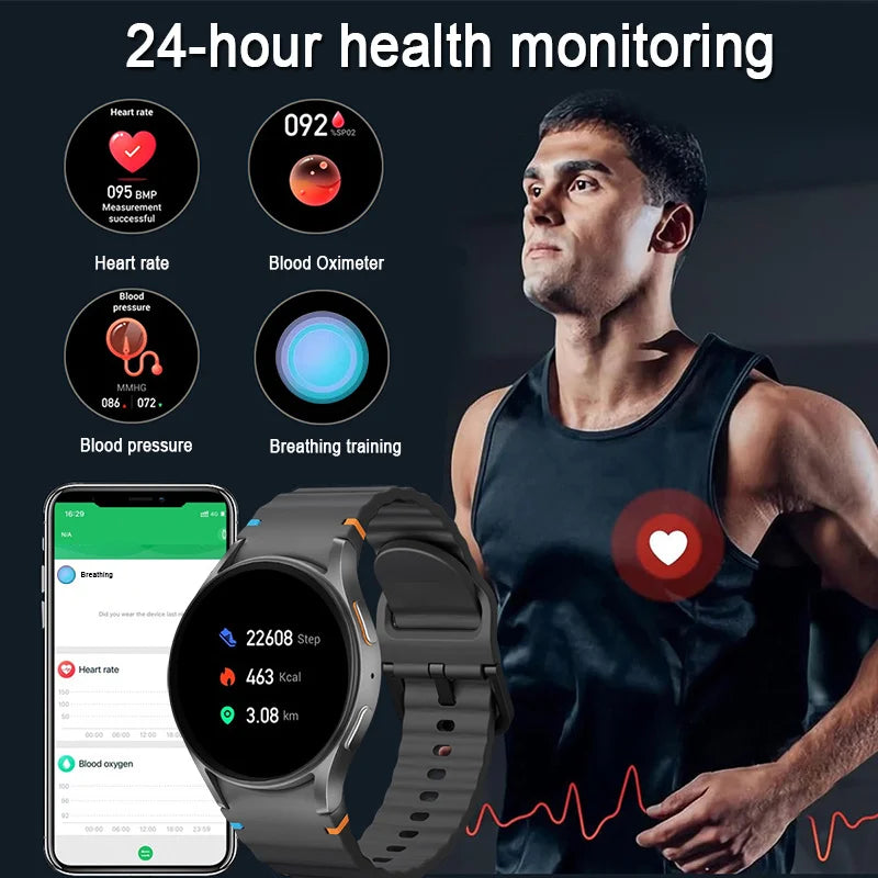 New Smart Watch 7 Mini Women GPS Motion Track NFC AMOLED Display Compass Heart rate Games Bluetooth Call Waterproof Men Watch