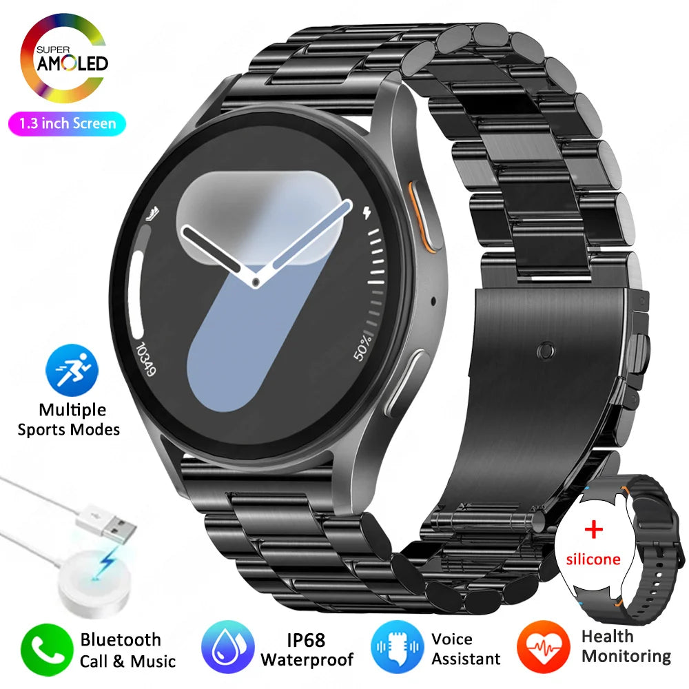 New Smart Watch 7 Mini Women GPS Motion Track NFC AMOLED Display Compass Heart rate Games Bluetooth Call Waterproof Men Watch
