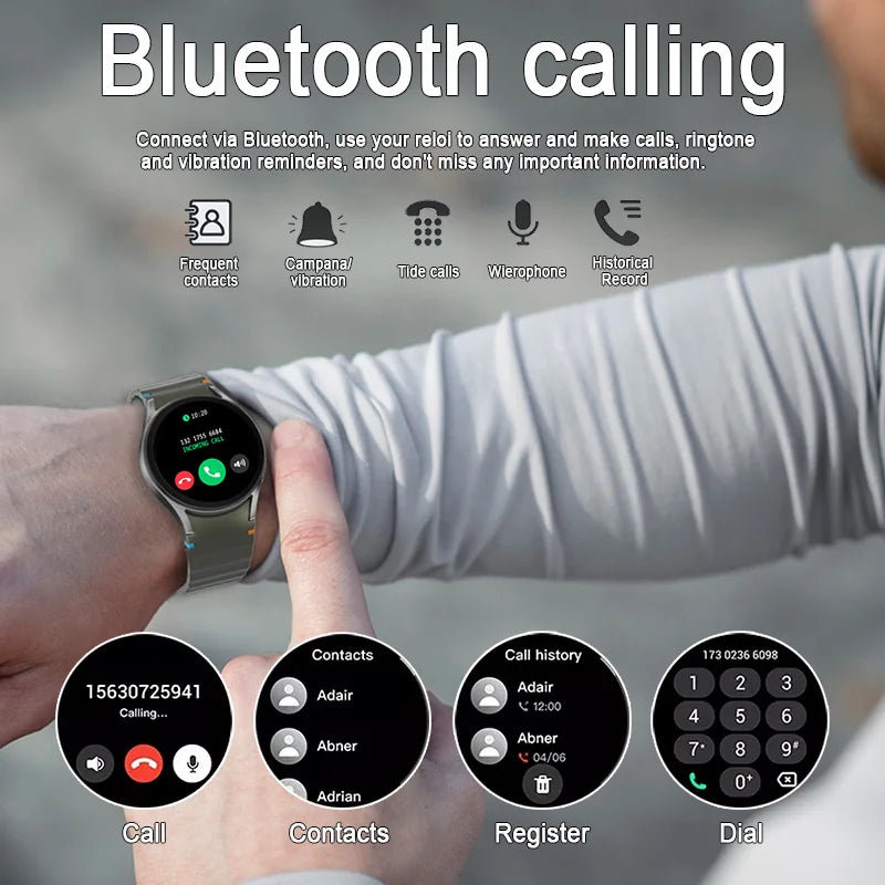 New Smart Watch 7 Mini Women GPS Motion Track NFC AMOLED Display Compass Heart rate Games Bluetooth Call Waterproof Men Watch