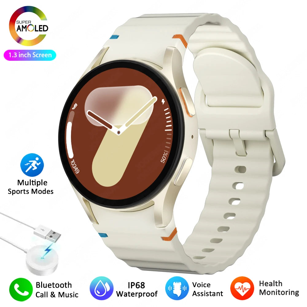 New Smart Watch 7 Mini Women GPS Motion Track NFC AMOLED Display Compass Heart rate Games Bluetooth Call Waterproof Men Watch